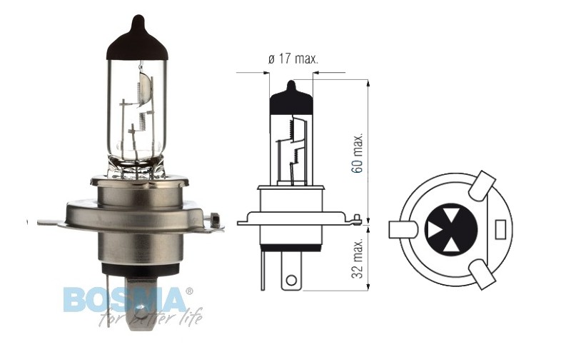 Light bulb HS1 PX43T 12V 35/35W Bosma 4254